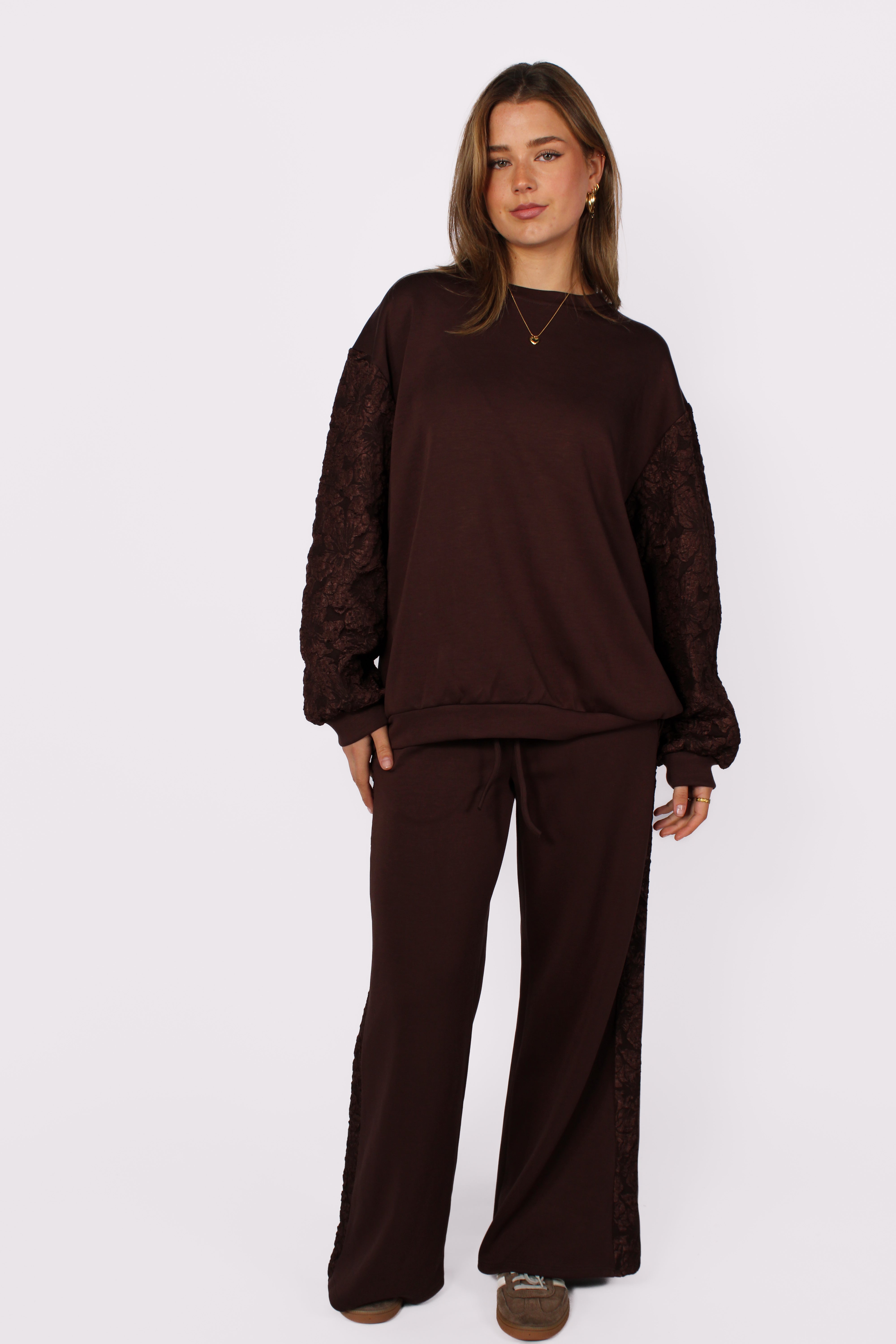 JACQUARD SET - DARK BROWN