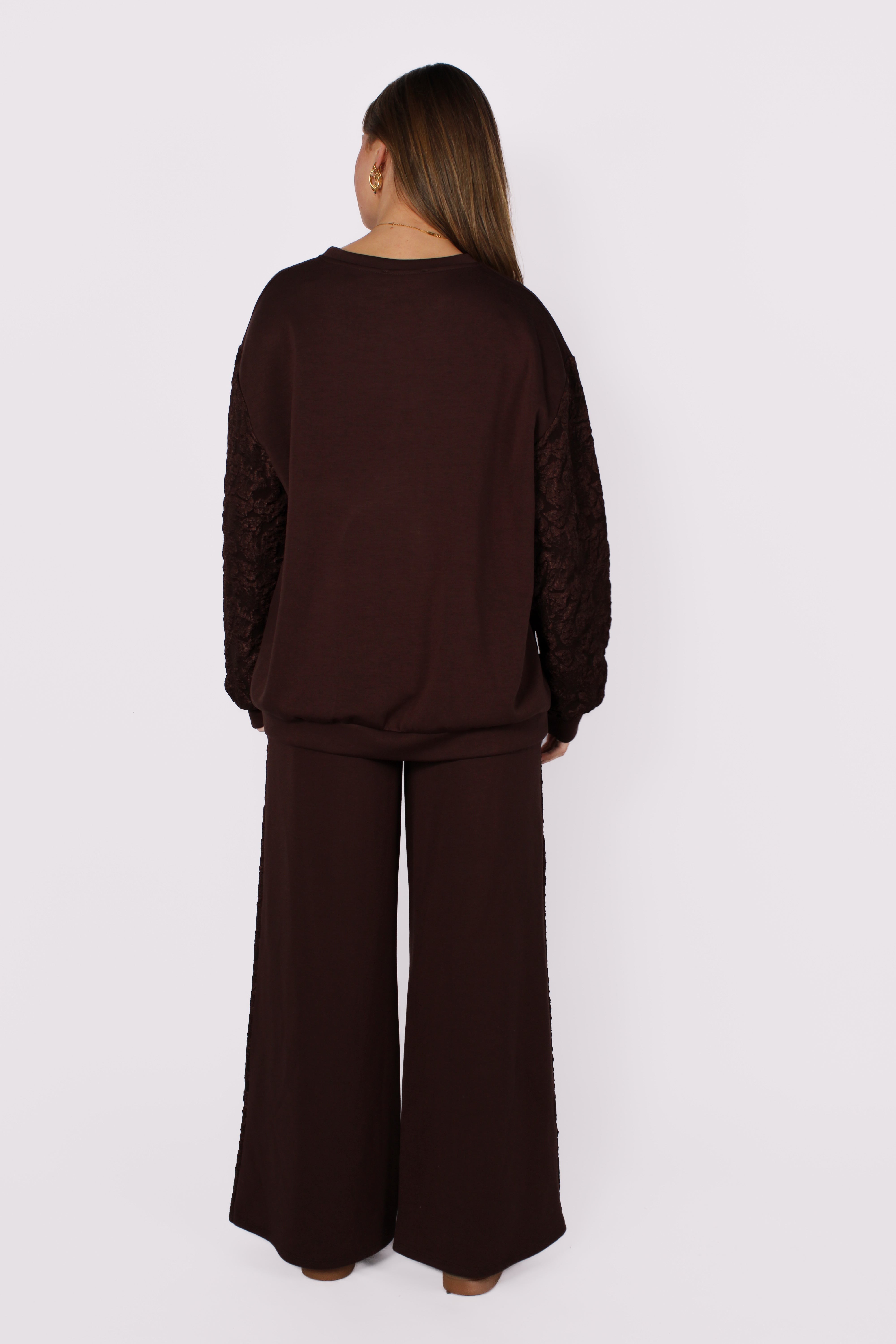 JACQUARD SET - DARK BROWN