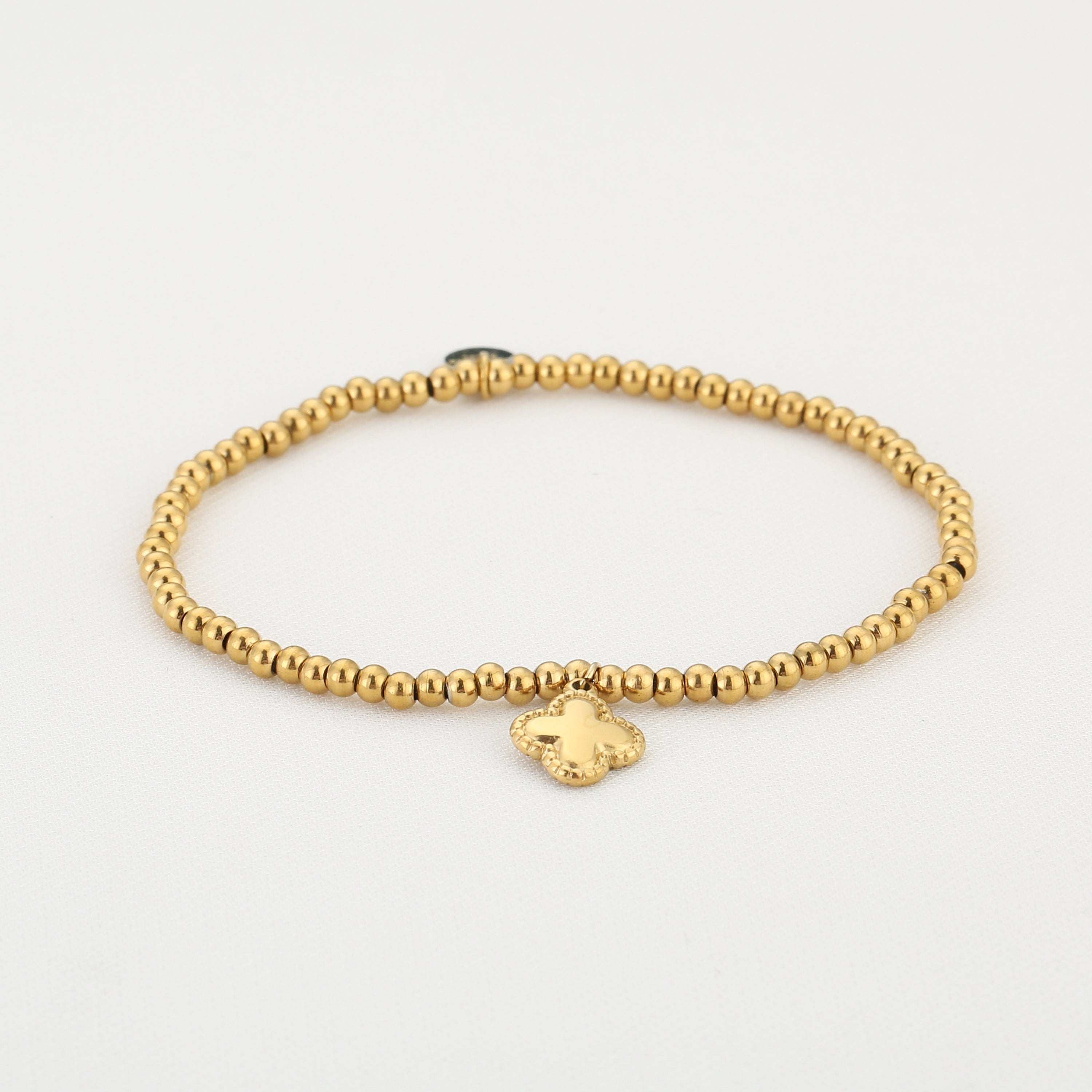 BEADS CLOVER BRACELET - GOLD