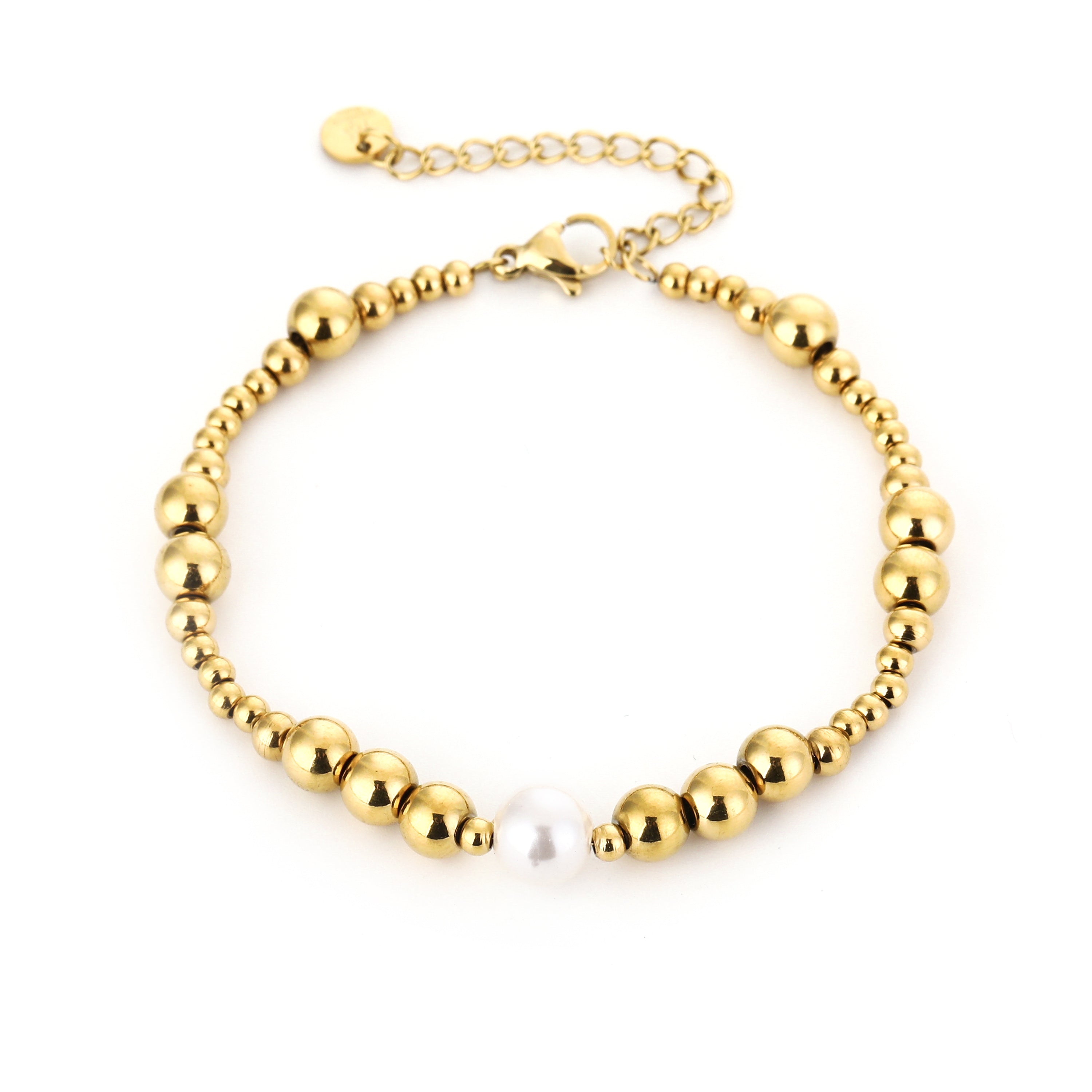 BEADS PEARL BRACELET - GOLD