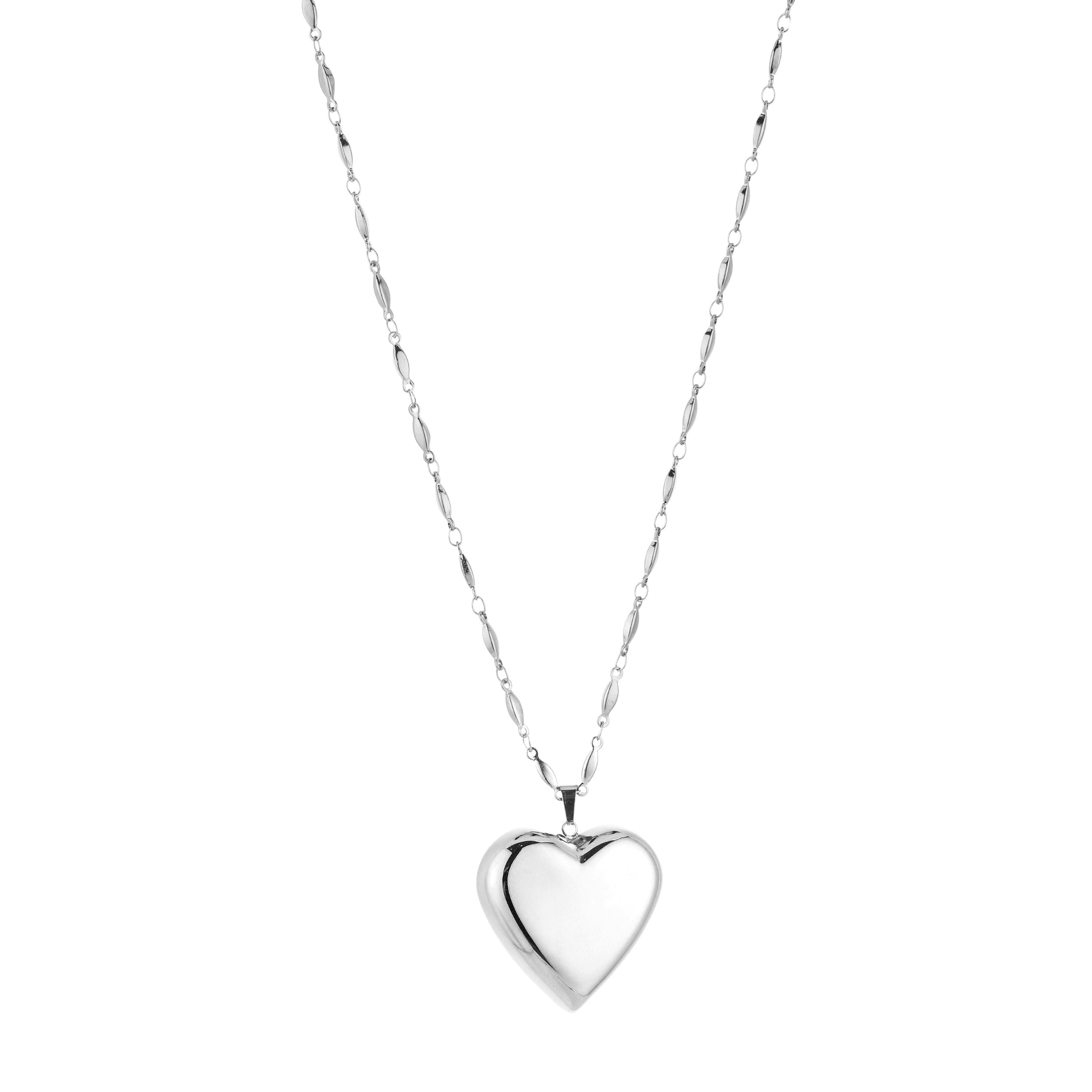 ''EXTRA LONG'' LOVE NECKLACE - SILVER