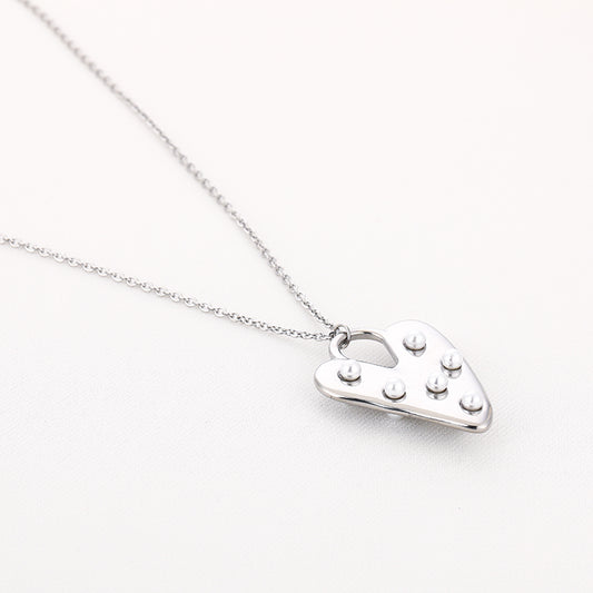 ''EXTRA LONG'' PEARL OF LOVE NECKLACE - SILVER