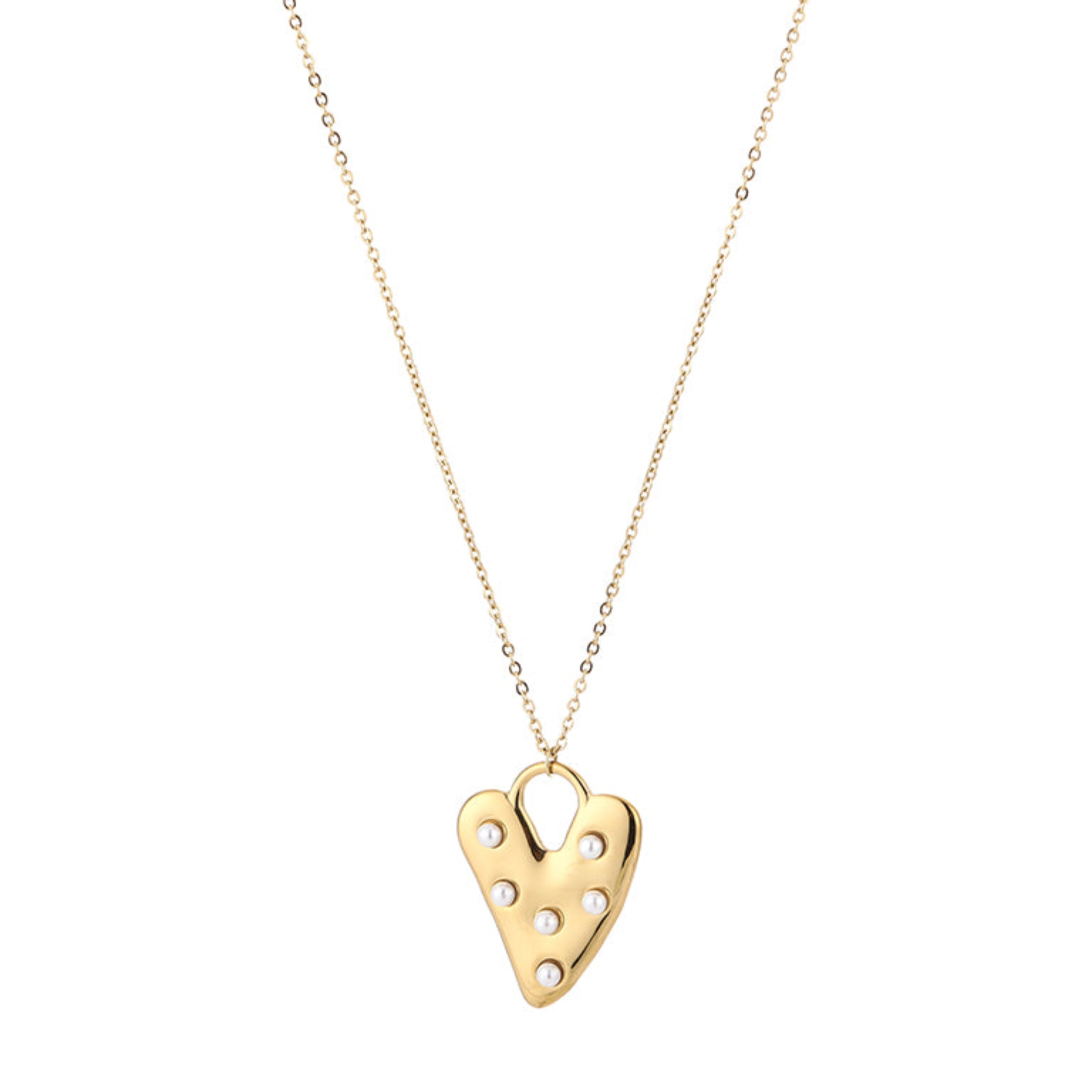 ''EXTRA LONG'' PEARL OF LOVE NECKLACE - GOLD