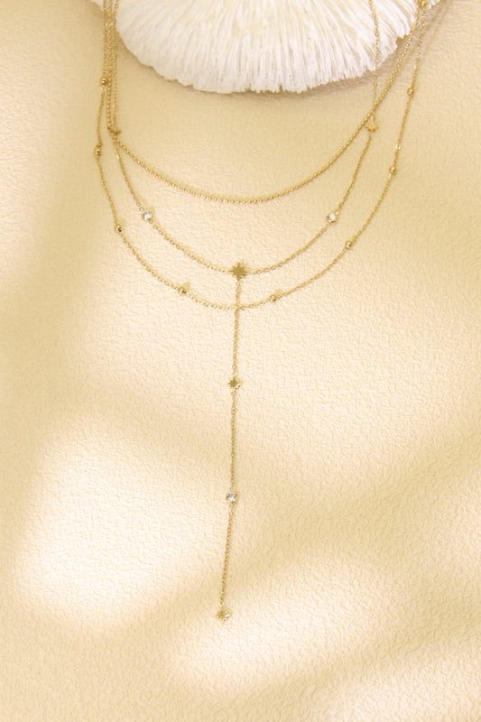 THREE LAYER NECKLACE - GOLD