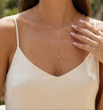 THREE LAYER NECKLACE - GOLD