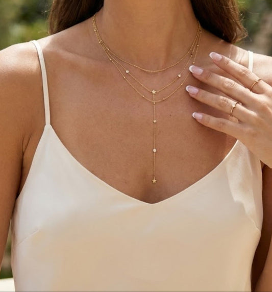 THREE LAYER NECKLACE - GOLD