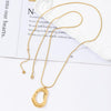 ''EXTRA LONG'' WAVY HALO NECKLACE - GOLD