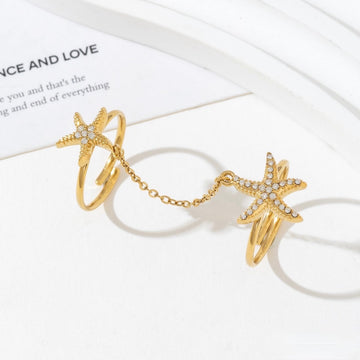 DOUBLE SEA STAR RING