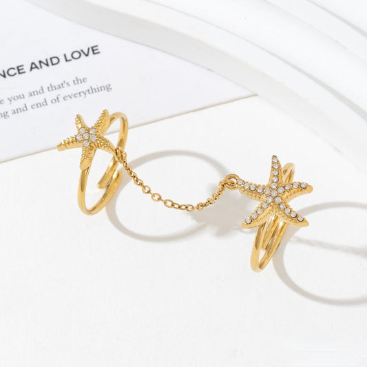 DOUBLE SEA STAR RING