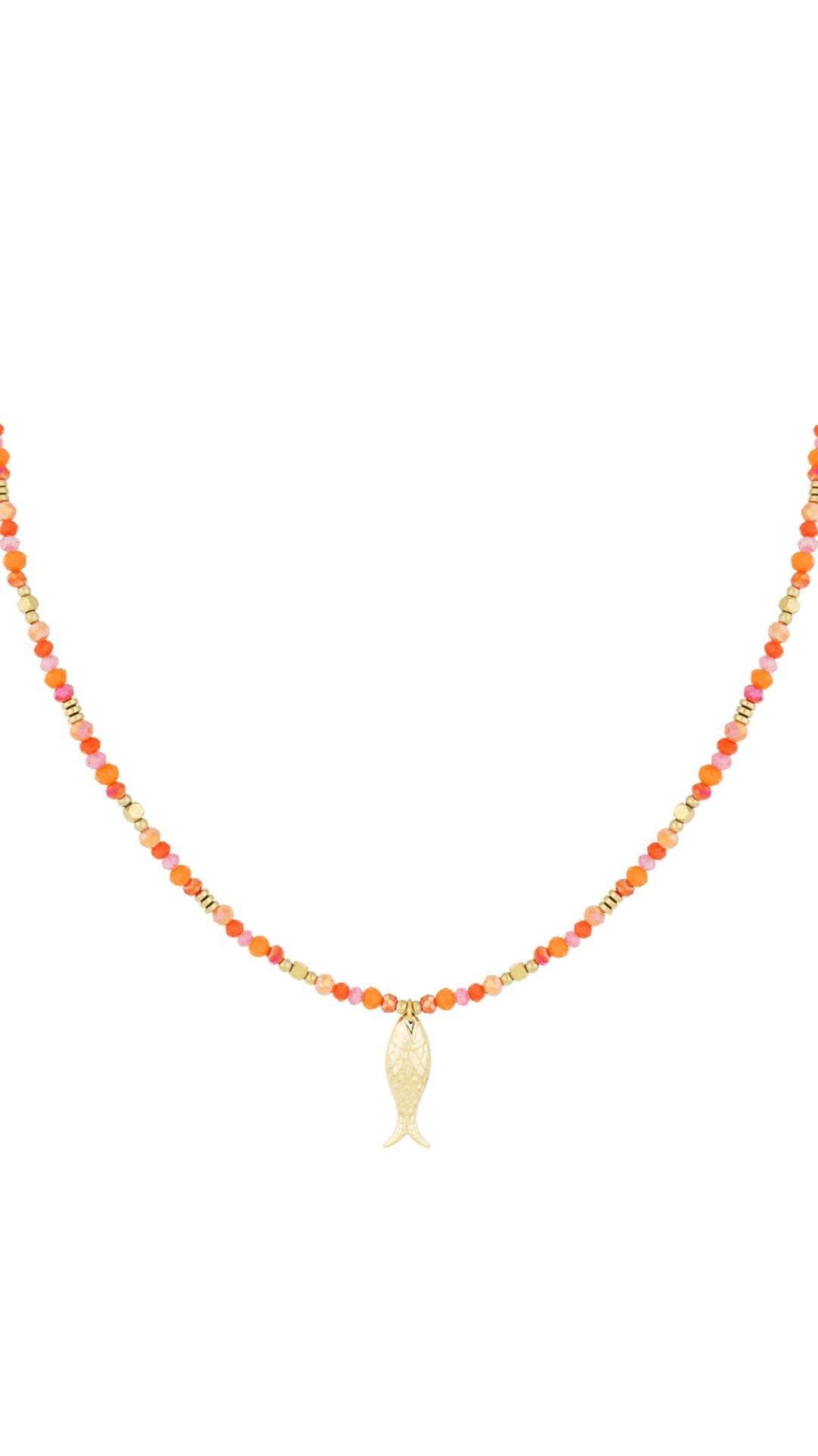FISH BEADS NECKLACE - GOLD