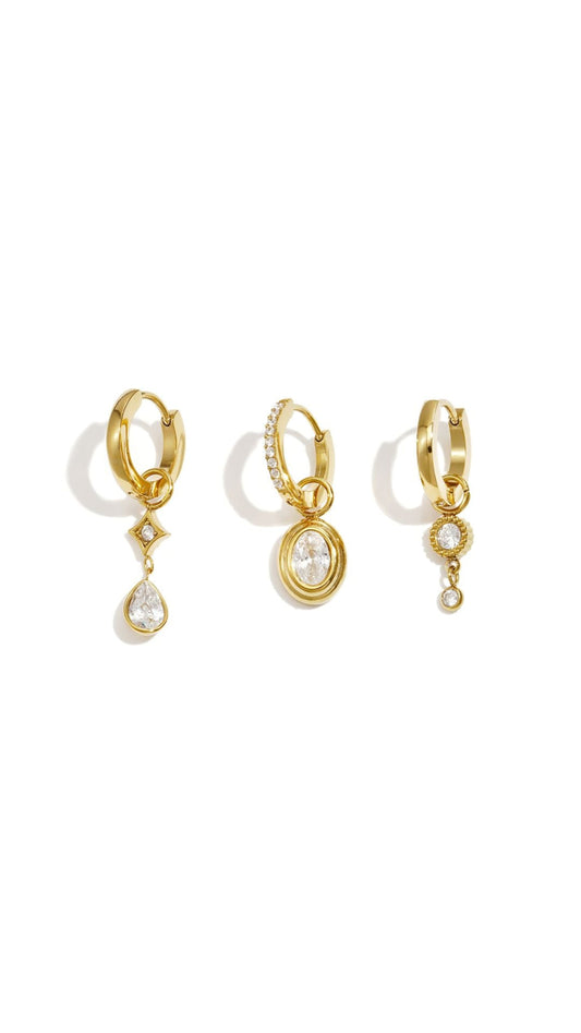 CRYSTYAL CRUSH TRIO - EARRING SET